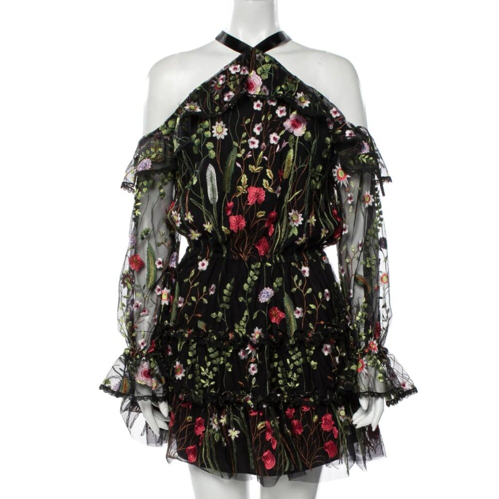 Alexis Floral Adeline Halter Mini Dress